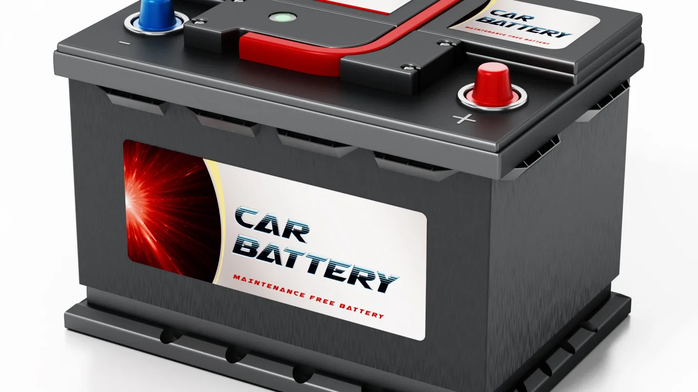 New car battery ready for mobile battery replacement service